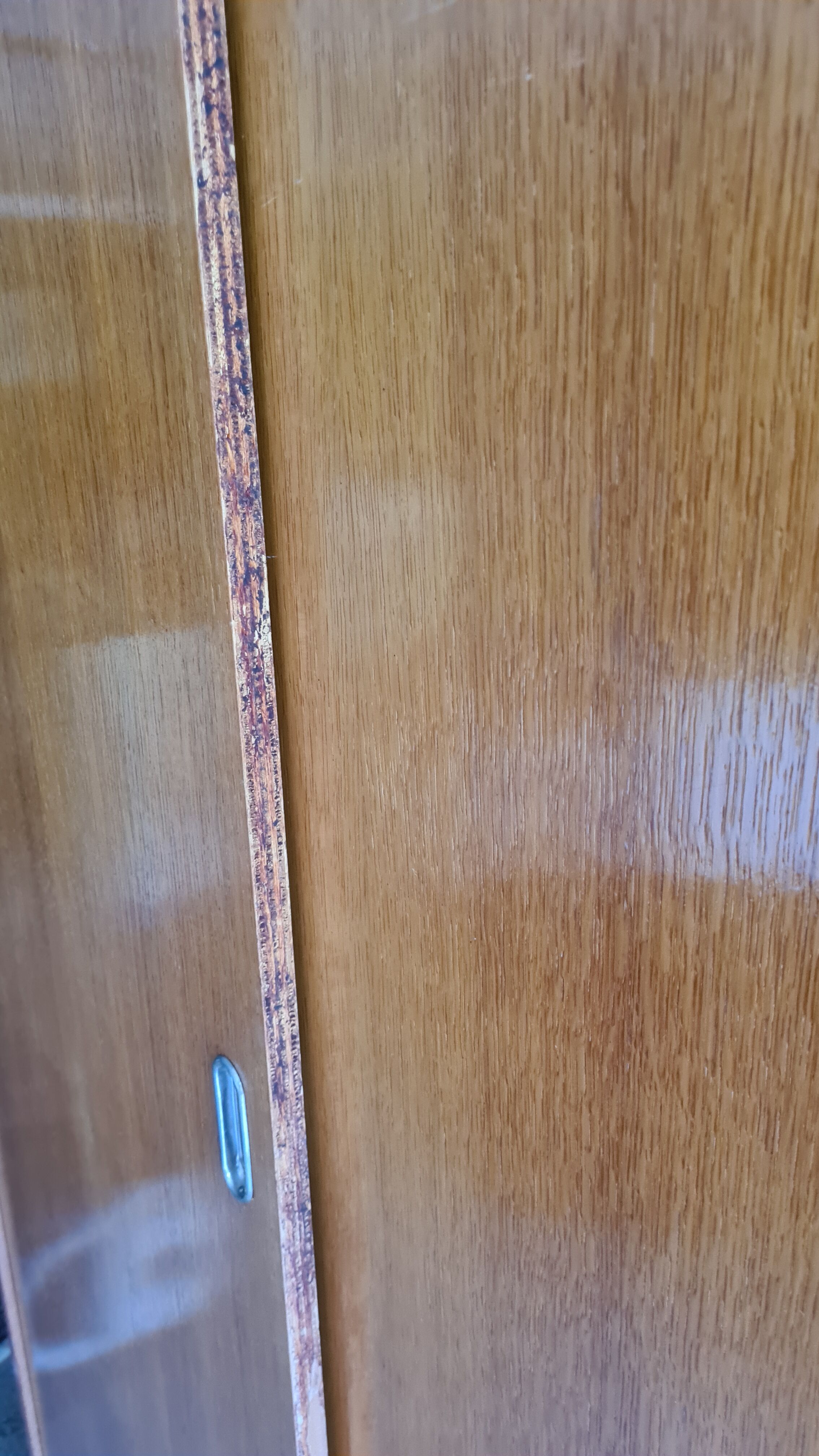 Wooden wardrobe / wardrobe feet compass / 60s