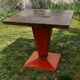Tolix metal square table