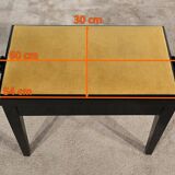 Adjustable Piano Bench, in Black Lacquered Wood – 1970