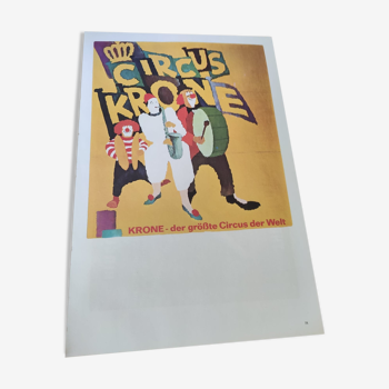 Affiche de cirque recto-verso vintage