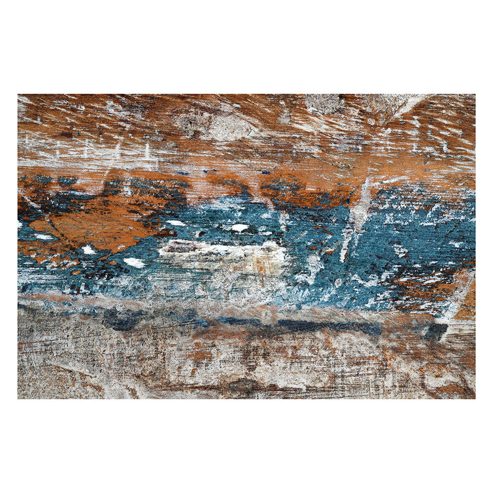 Armoire vitrée en bois patiné