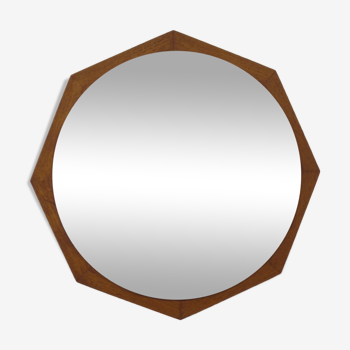 Octagonal Scandinavian mirror 43 cm