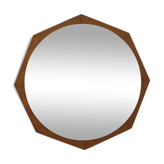 Octagonal Scandinavian mirror 43 cm
