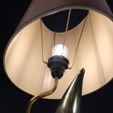 Hollywood Regency modernist stylized fish table lamp / sculpture, bro