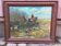 Vintage hunting tableau from the 20th century, 60x50cm.