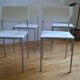 Lot de 4 chaises métal et bois vintage 1990