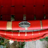 Bow Wood Steiner armchair red slats