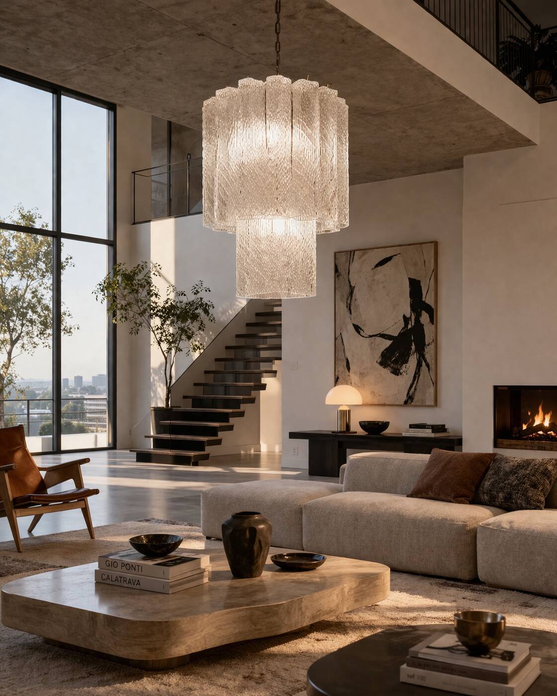 Murano lustre attributed to Toni Zuccheri – Venini – textured glass – year