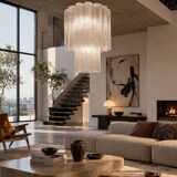 Murano lustre attributed to Toni Zuccheri – Venini – textured glass – year