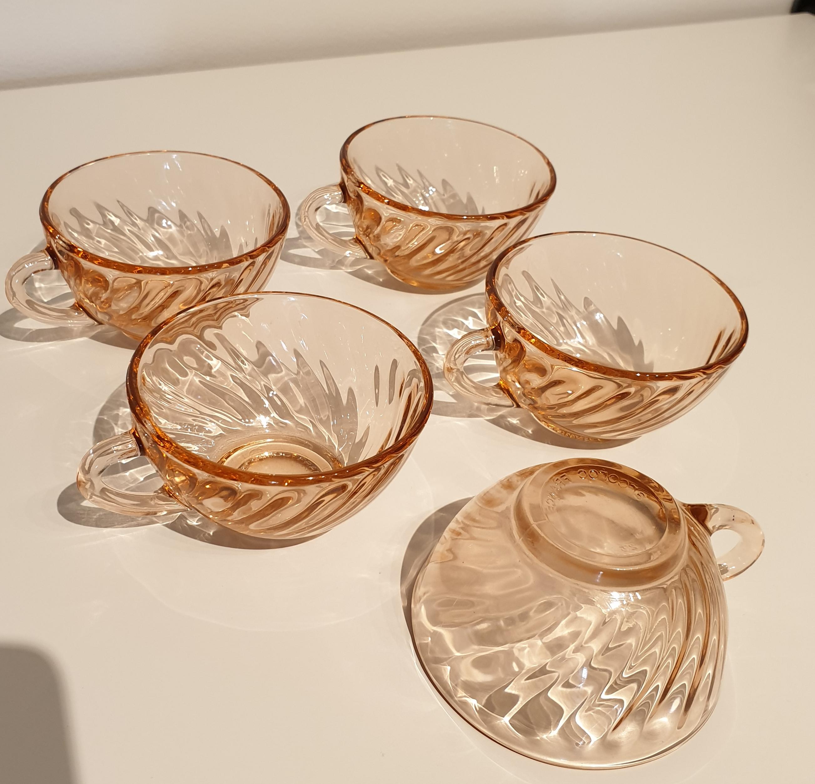 Set of cups arcoroc rosaline