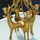 Ancien bougeoir cerf en laiton