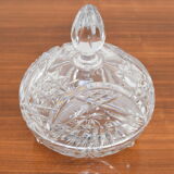 Bohemian cut glass jar 1960s