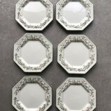 Lot de 11 assiettes de service porcelaine anglaise blanche Johnson Brothers— Eternal Beau — 15,5 cm