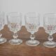 6 vintage Luminarc white wine glasses