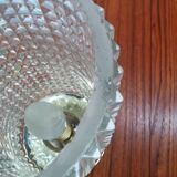 Table lamp with pressed glass globe