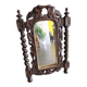 Antique carved wooden mirror