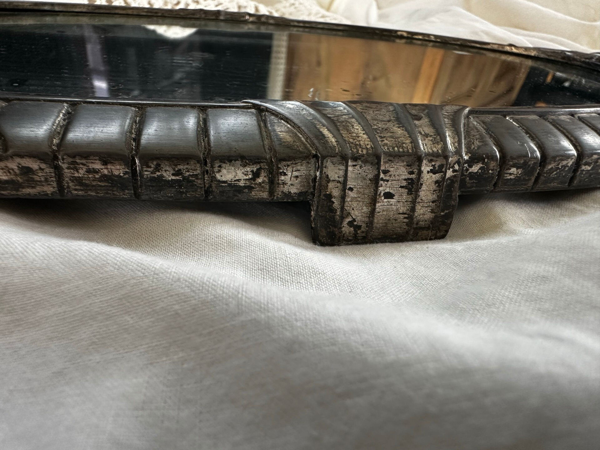 Art Deco Mirror Dilecta. French Silverware. Registered Model ~ 1920/30