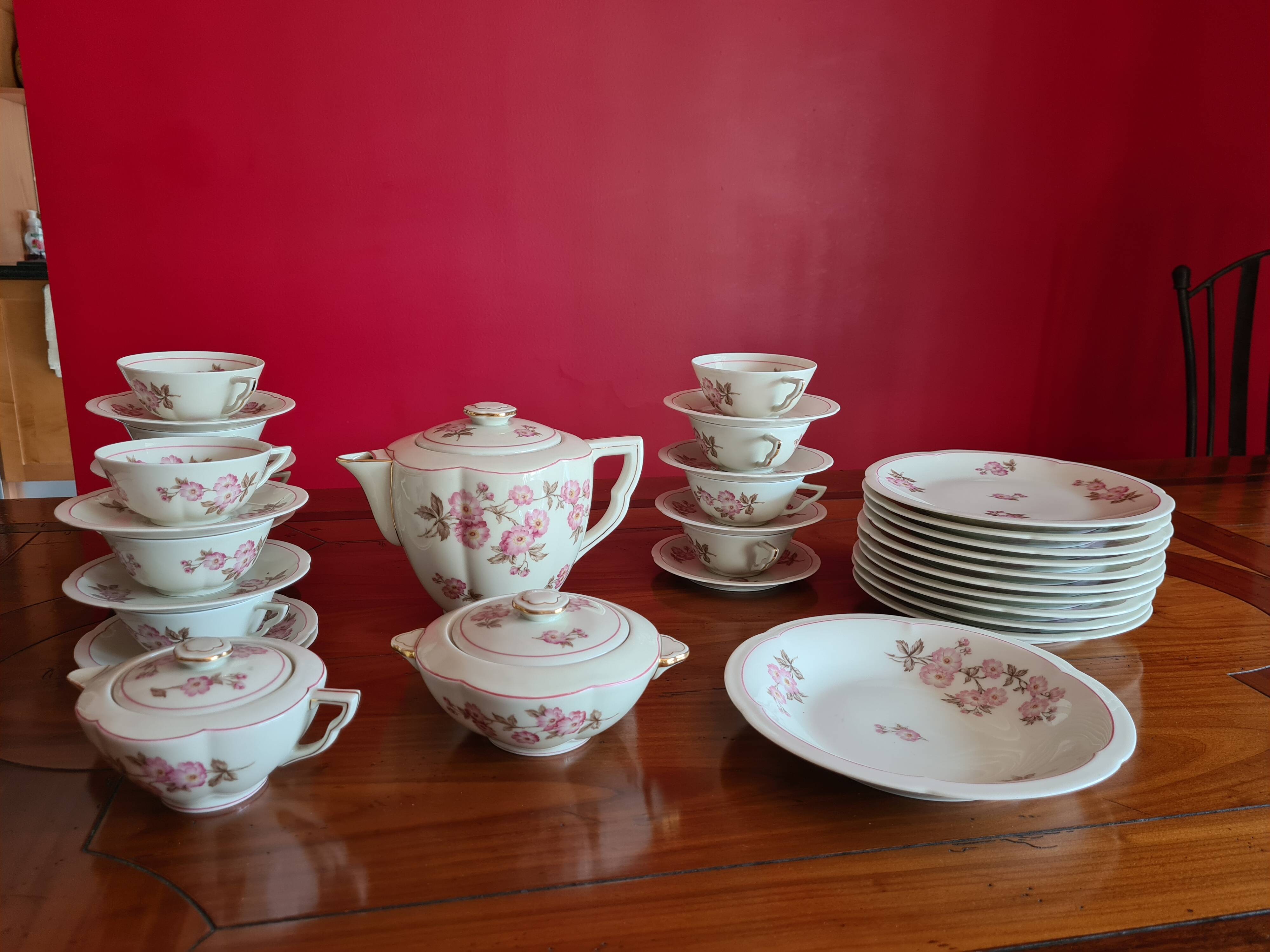 Charles Ahrenfieldt Limoges Porcelain Tea Set