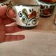 Set of 4 tea or coffee cups, Boch ceramic, Argenteuil series from the 60s