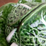 Soup tureen and cabbage slipware dish