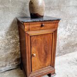 Antique small cabinet French hall cupboard walnut