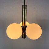 Brass pendant lamp by Kaiser, Germany, 60s