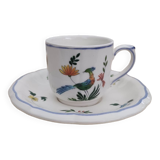 Set of 10 earthenware coffee cups