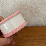 Empty pink and white pocket
