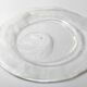 Vintage Swirl Design Glass Platter / Minimalist White Centerpiece / Italy