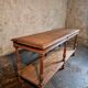 French 19th-century oak draper's table – Antique kitchen island console