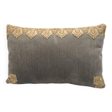 Rectangular cushion, cover and insert. Grey, Champagne. Layla model.