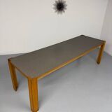 Large modernist plywood table, Memphis style, 1980s
