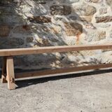Pair of solid wood benches - brutalist