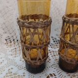 4 vintage orangeade glasses