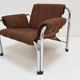 Fauteuil chromé du milieu du siècle par Viliam Chlebo pour Kodreta Myjava, années 1980.
