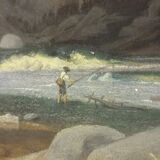 Alphonse de Saint-Beaussant (born in 1842) Pastel on paper mounted on canvas - Sinner