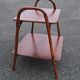 Vintage wood and bamboo side table