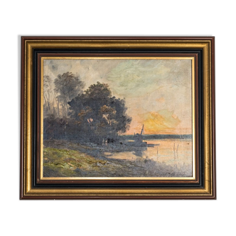 Oil on canvas 19th century