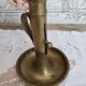 Brass push candle holder high handle