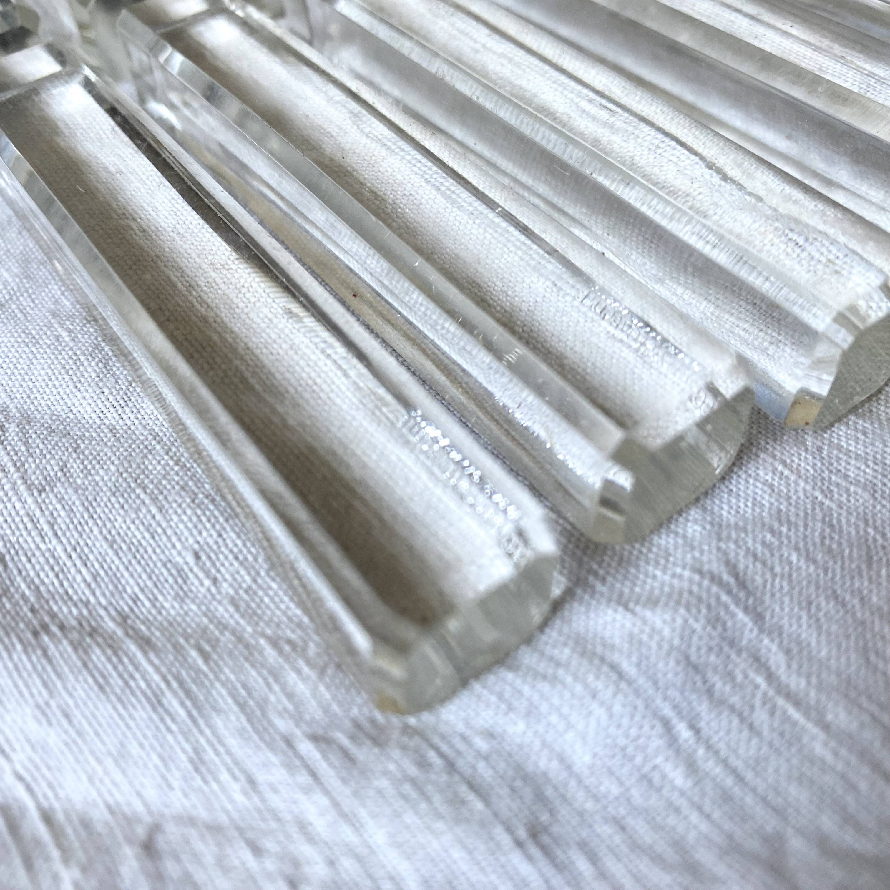 Antique glass knife holders