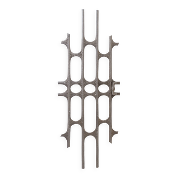 Brutalist cast aluminum door panel in the style of Paul Evans, 1960s