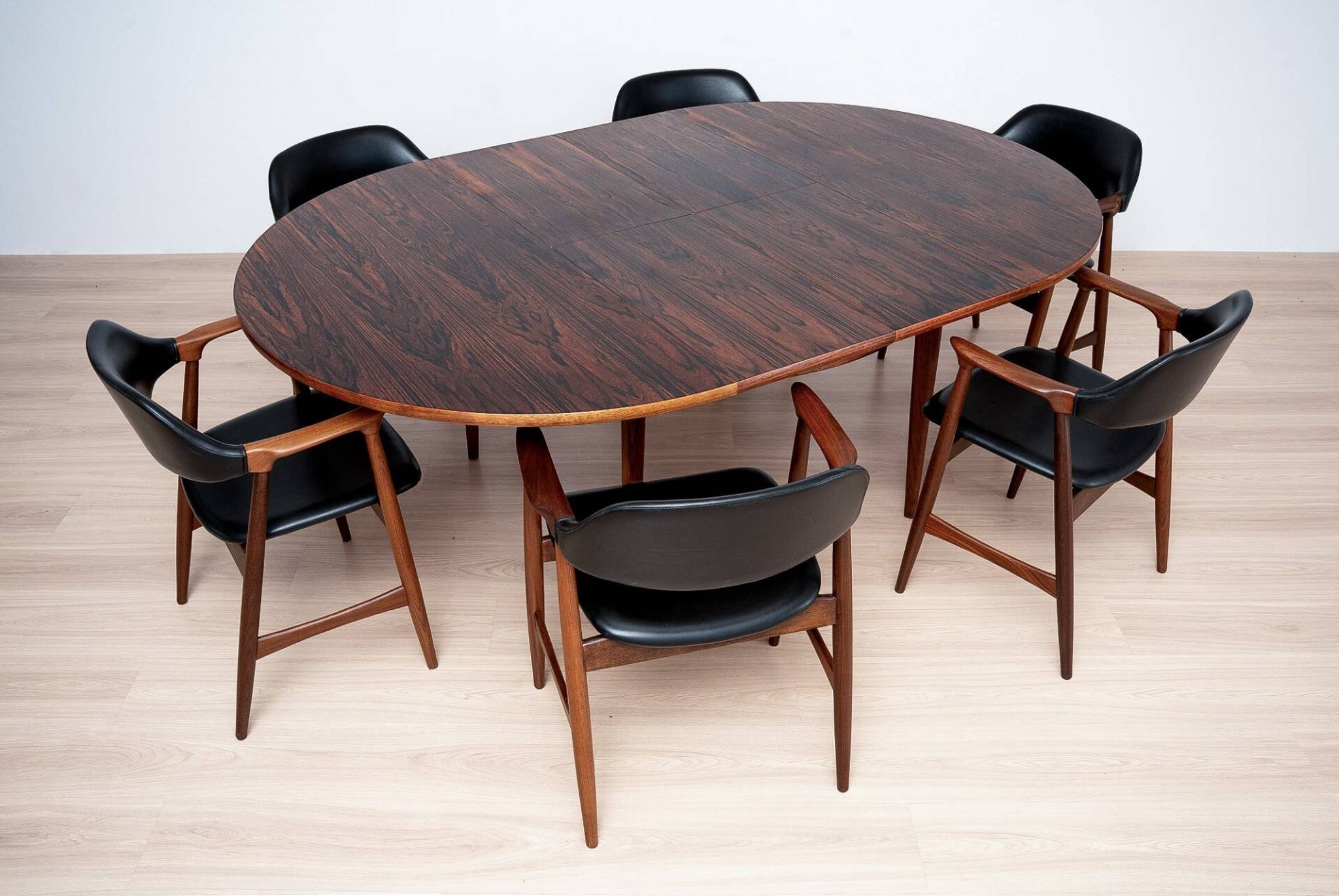 1960s Mid-Century Dining Set, 6 Carlton Armchairs by Låte Møbelfabrikk & Ex