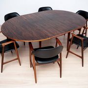 1960s Mid-Century Dining Set, 6 Carlton Armchairs by Låte Møbelfabrikk & Ex