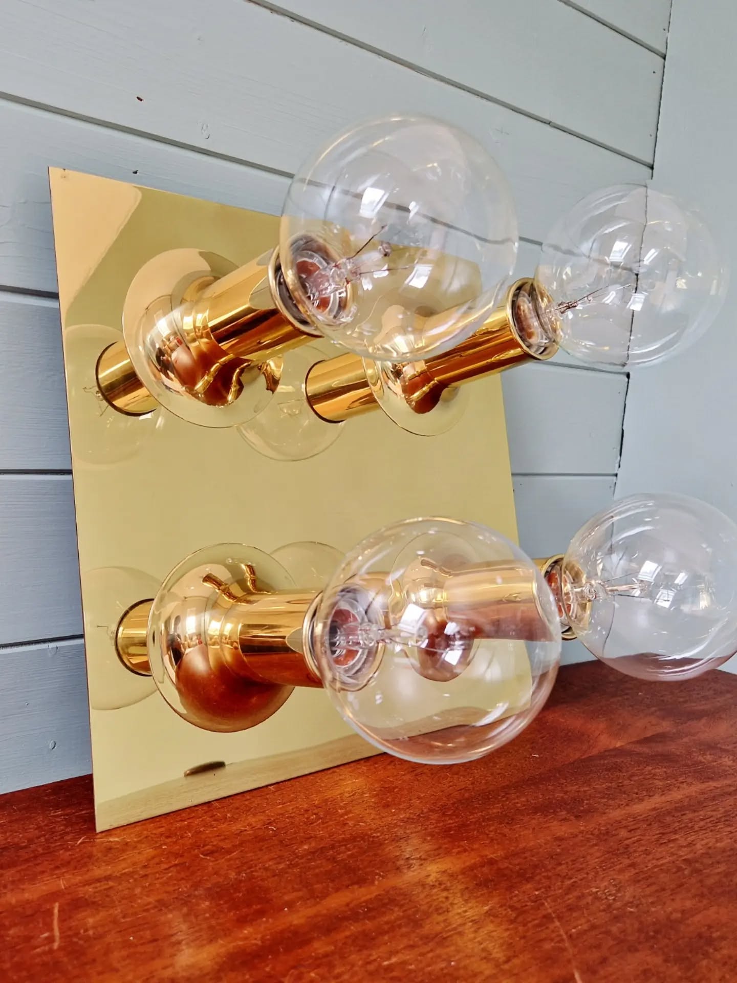 Tubular ceiling light in brass, Cosack Leuchten, 1970