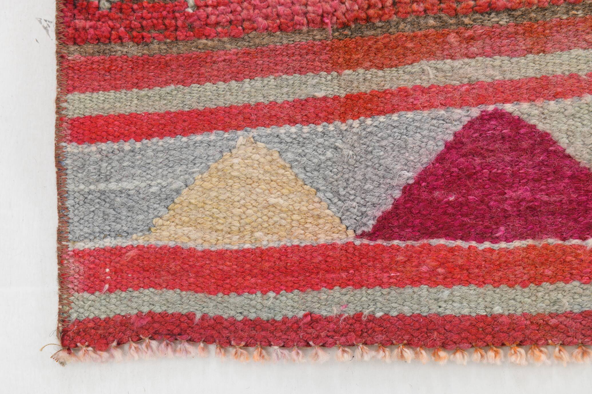 Red & Pink Oriental Vintage Runner Rug, 100x315Cm
