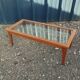Vintage Scandinavian-style wooden coffee table.