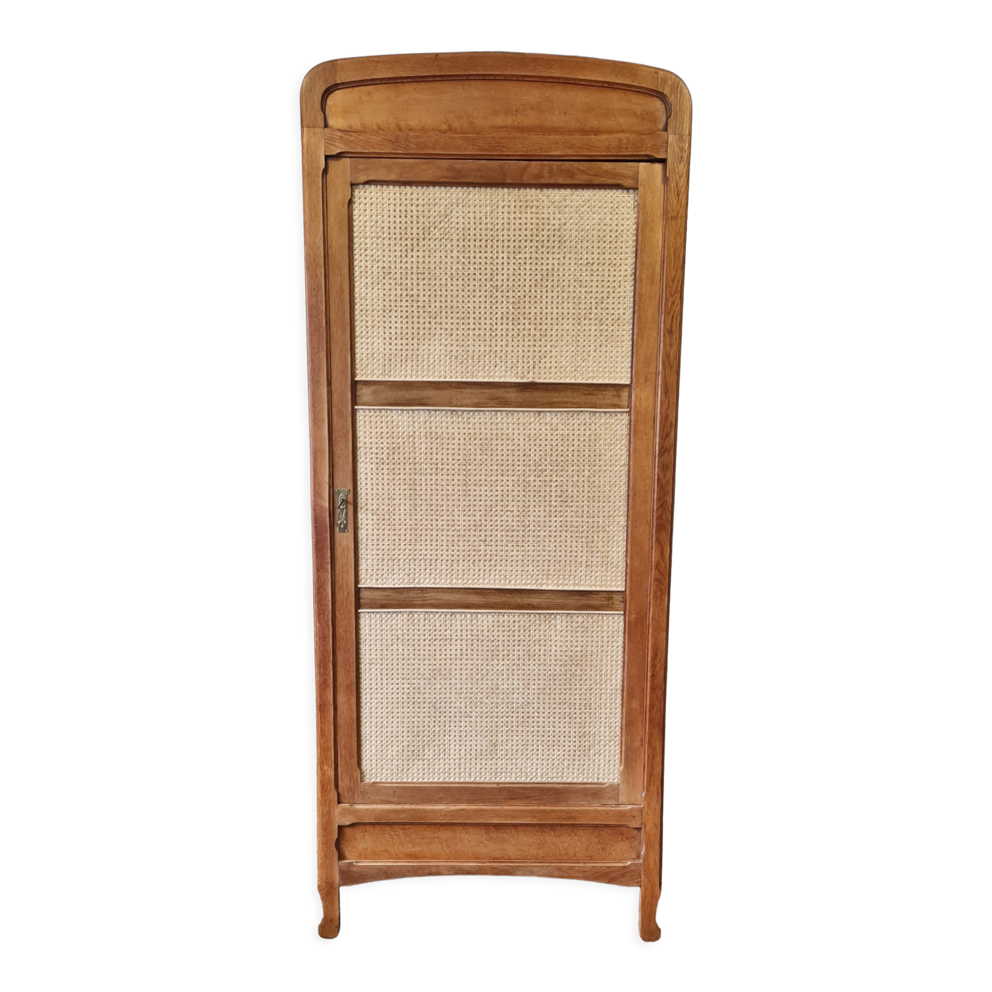 Renovated old oak cabinet, walnut magnifying glass and canning