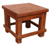Table de chevet d’atelier en teck birman