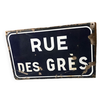 Street enamelled plaque