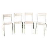 4 chaises vintage en fer